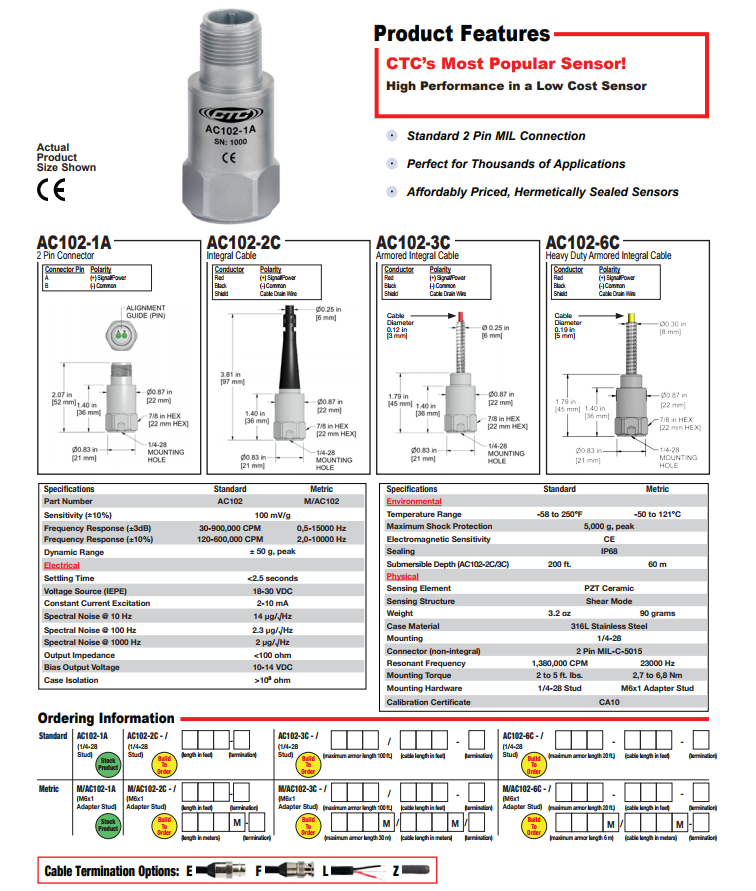 CTC多功能加速度振動計AC102 